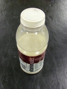 My Homemade Pre Workout Drink Powder in Vitamin Water Bottle